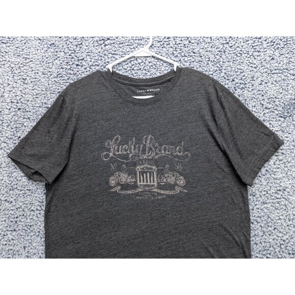 Lucky Brand Shirt Mens Medium Casual Lightweight Preppy City College Grunge Gray - Picture 3 of 11